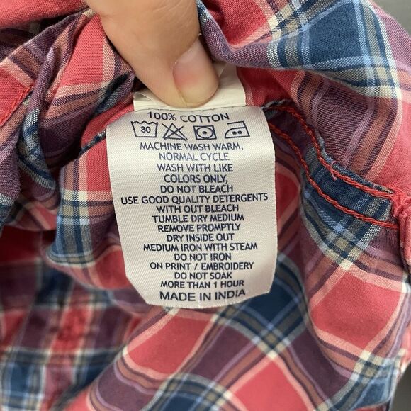 USPA US Polo Assn. Denim Co Shirt Mens XL Long Sleeve Red Plaid Button Up Casual - Picture 6 of 12